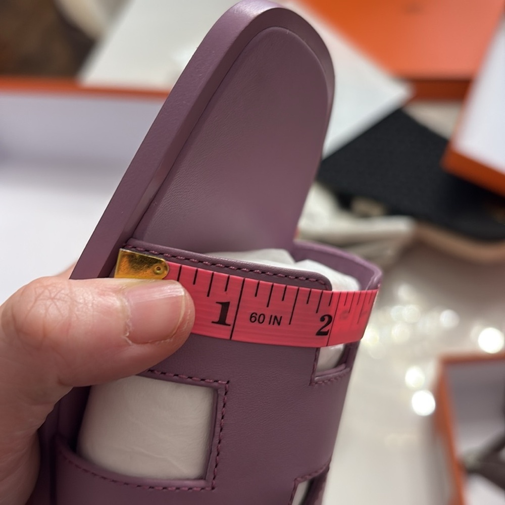 Brand new hermes oran sandals 39 purple violet Irish - Picture 7 of 10